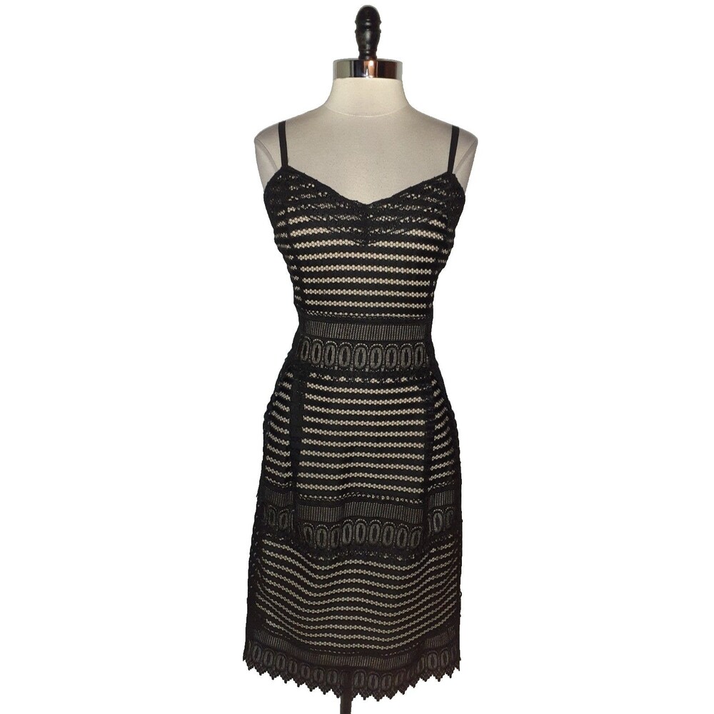 NEW CITY CHIC Plus Size 18W A-Line Dress Black Lace Beige Lining Sleeveless